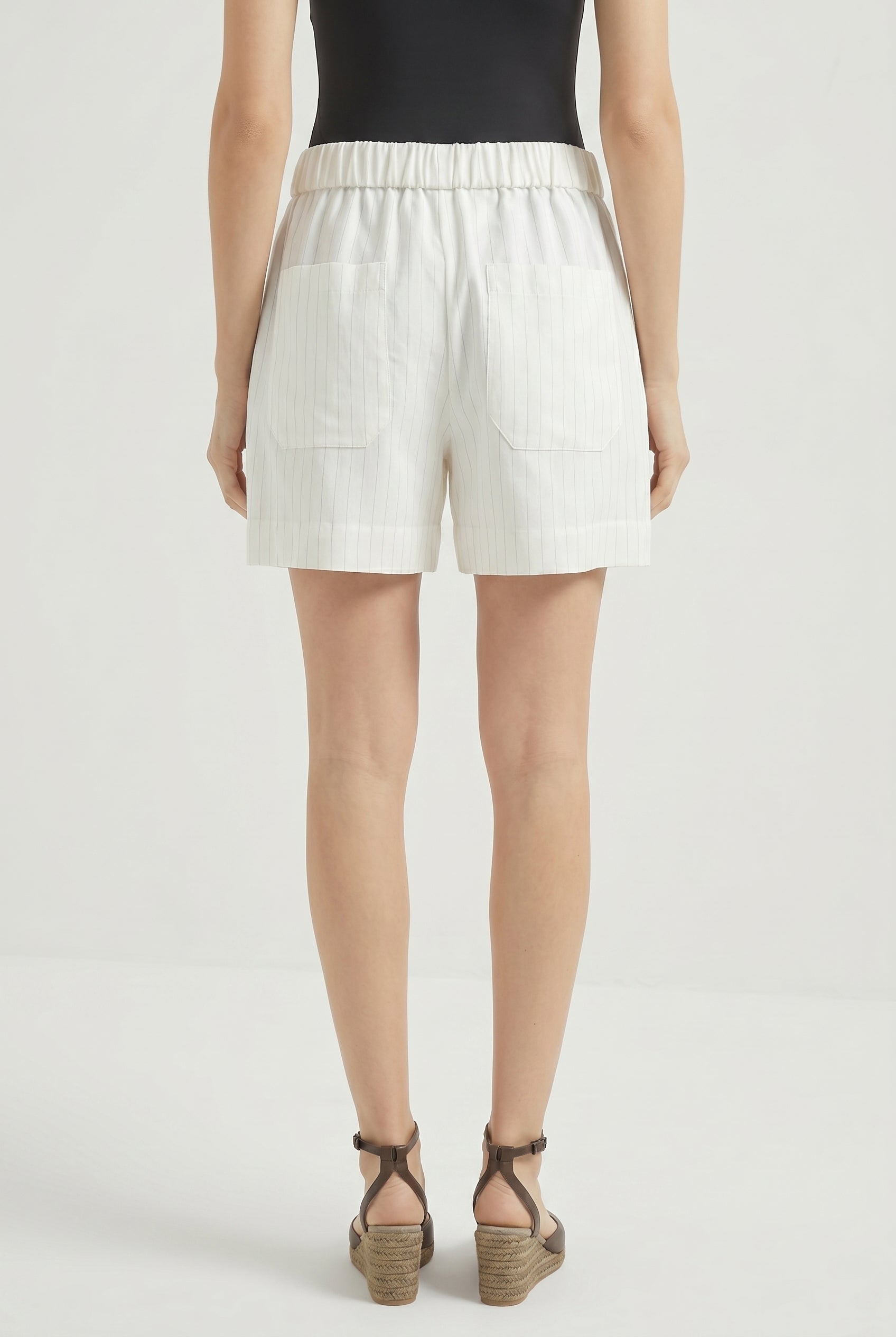 BRUNELLO CUCINELLI WOMEN'S OFF WHITE RELAXED SHORTS