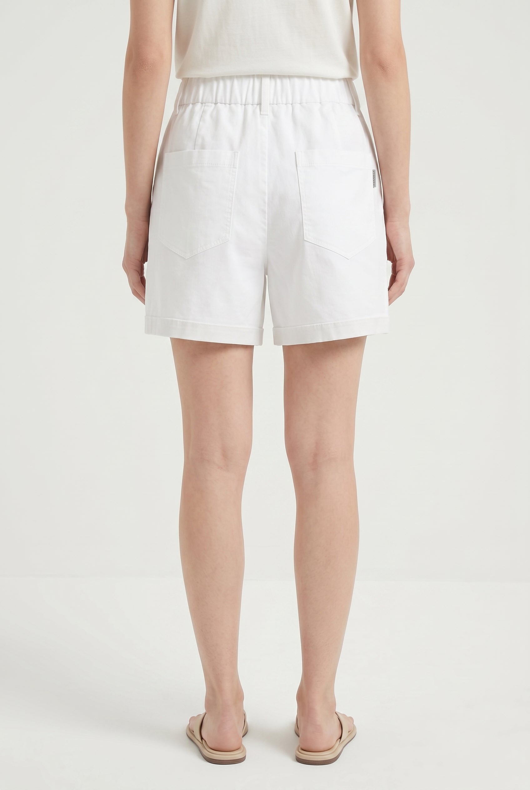 BRUNELLO CUCINELLI WOMEN'S WHITE RELAXED SHORTS