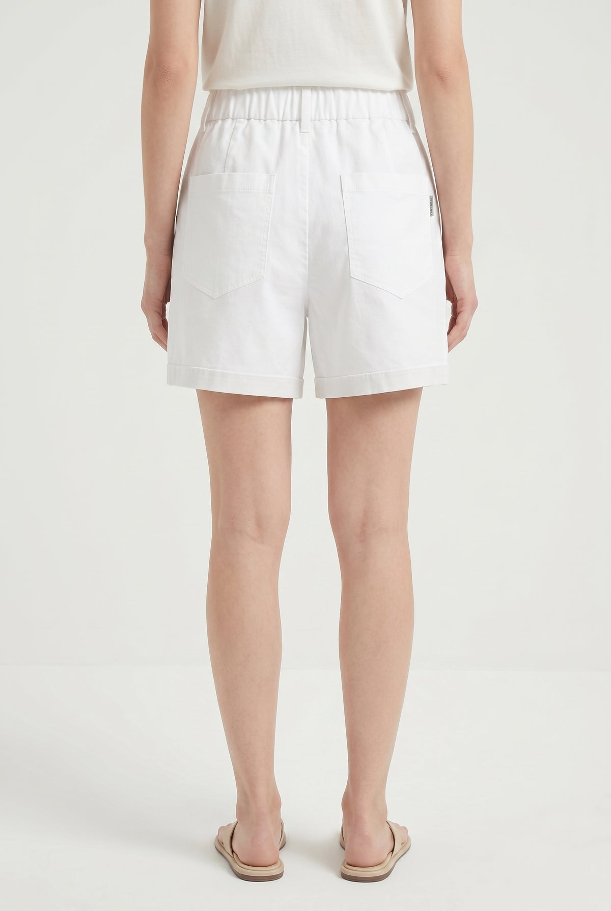 BRUNELLO CUCINELLI WOMEN'S WHITE RELAXED SHORTS