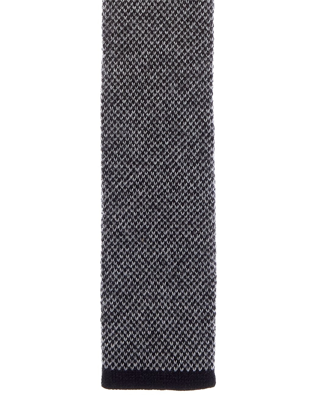 BRUNELLO CUCINELLI MEN'S LIGHT GREY WOOL KNIT TIE