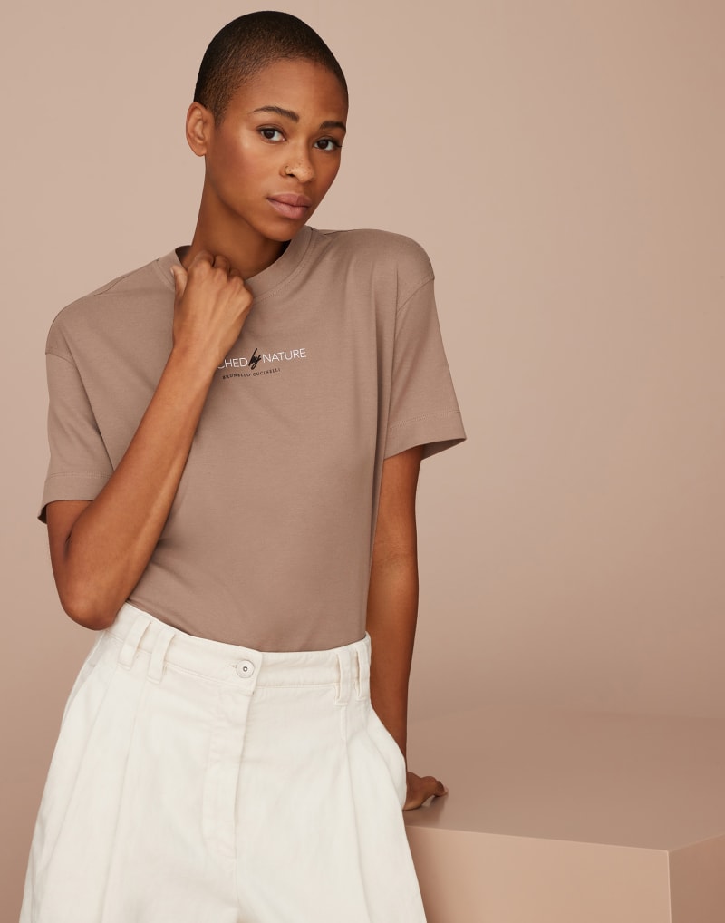 BRUNELLO CUCINELLI WOMEN'S COYOTE COTTON RELAXED SHIRT