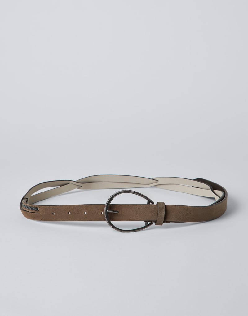 BRUNELLO CUCINELLI WOMEN'S PEAT LEATHER BELT