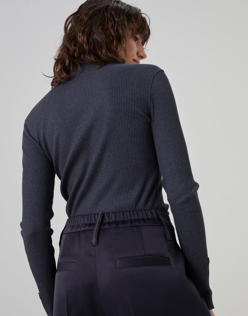 BRUNELLO CUCINELLI WOMEN'S DARK BLUE CARGO TROUSERS