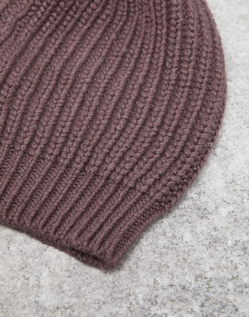 BRUNELLO CUCINELLI WOMEN'S FIG WOOL SILK KNIT HAT