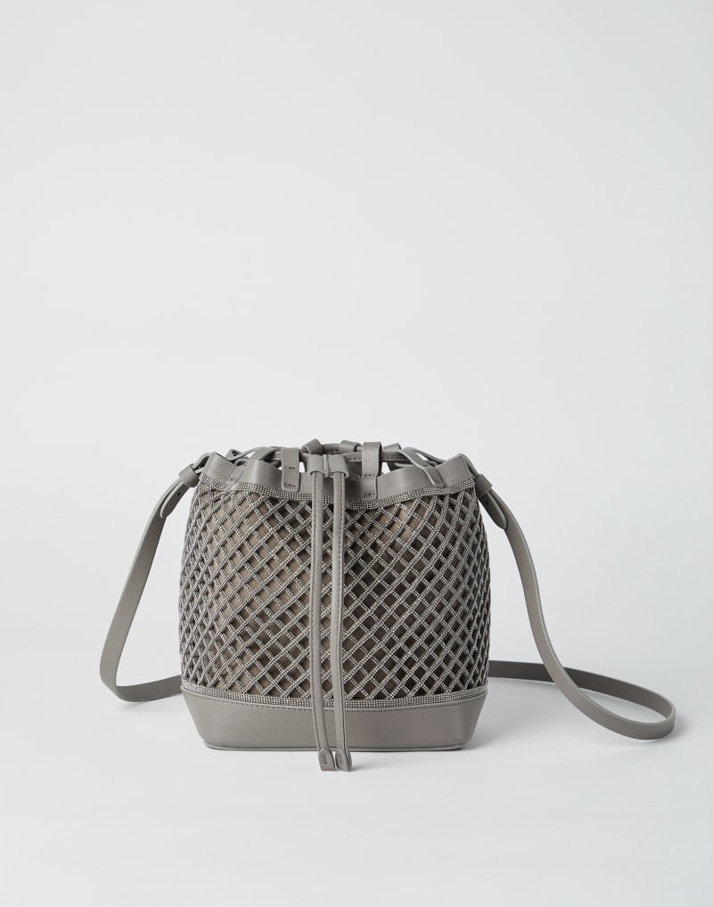 BRUNELLO CUCINELLI WOMEN'S OXIDE LEATHER BUCKET BAG