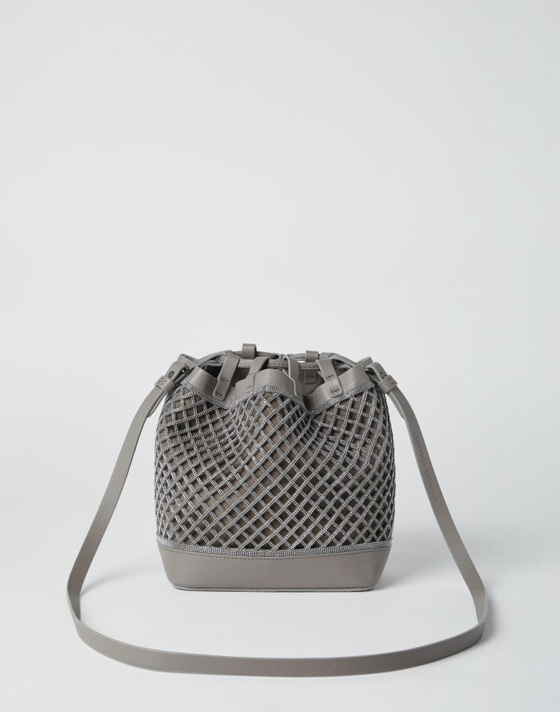 BRUNELLO CUCINELLI WOMEN'S OXIDE LEATHER BUCKET BAG