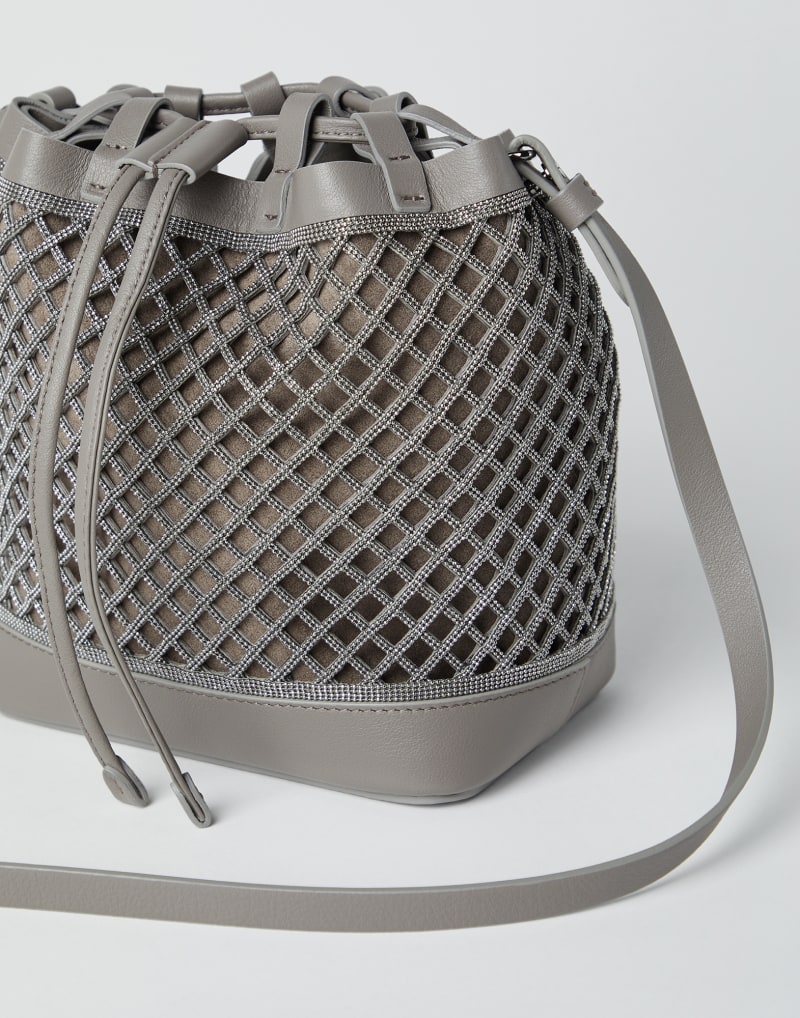 BRUNELLO CUCINELLI WOMEN'S OXIDE LEATHER BUCKET BAG