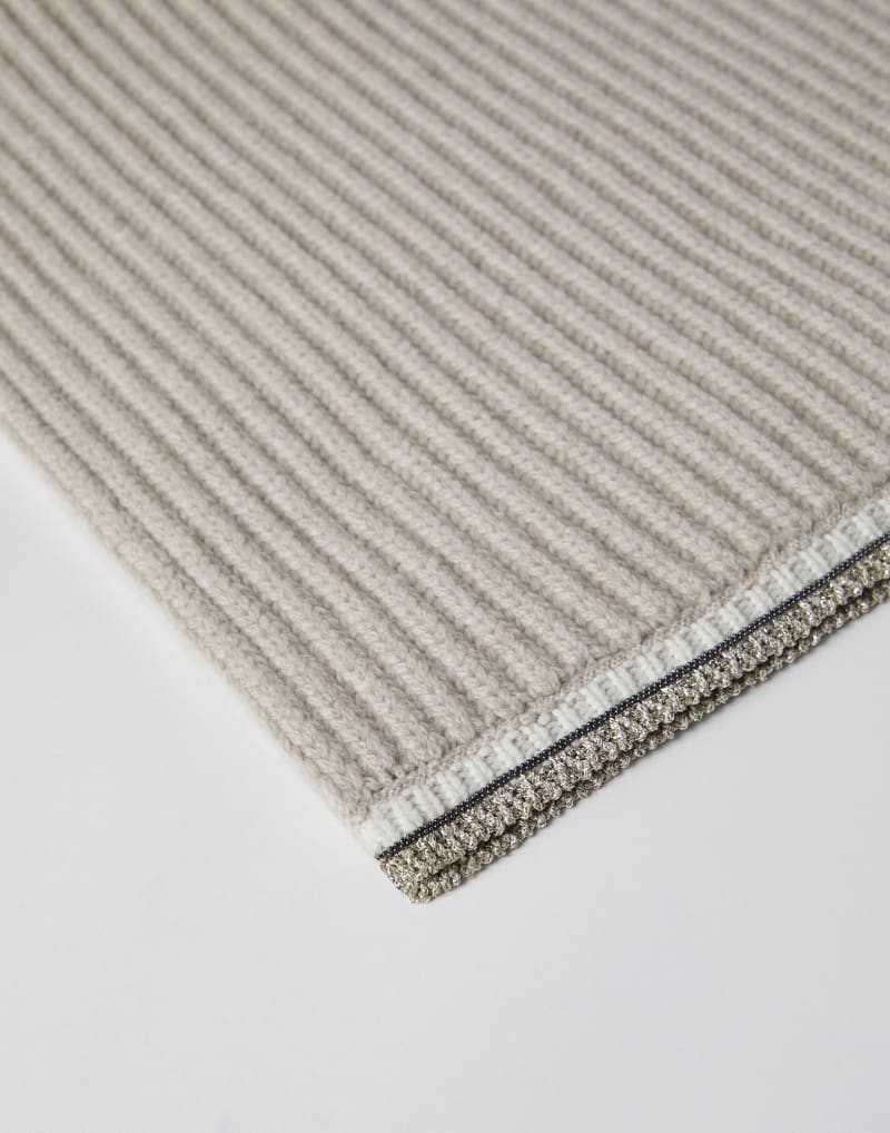 BRUNELLO CUCINELLI WOMEN'S FEATHER RIBBED WOOL SCARF
