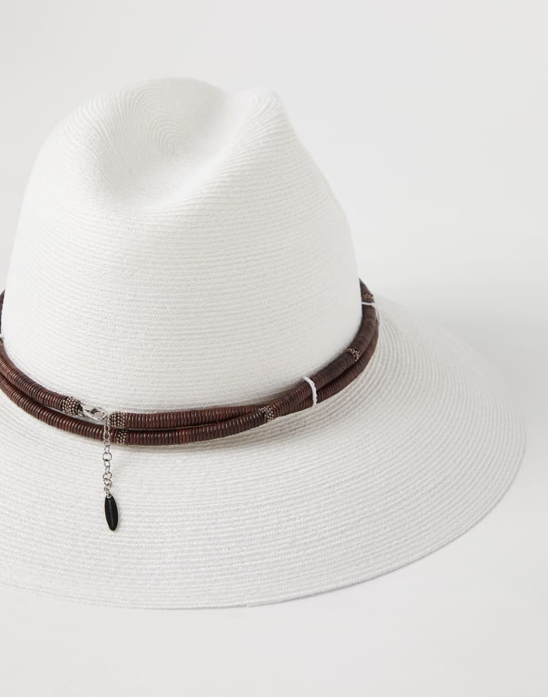 BRUNELLO CUCINELLI WOMEN'S OFF WHITE STRAW HAT