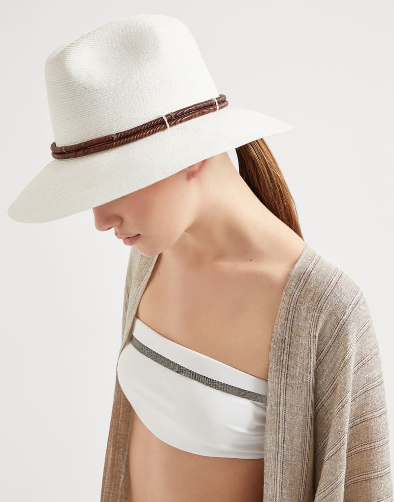 BRUNELLO CUCINELLI WOMEN'S OFF WHITE STRAW HAT