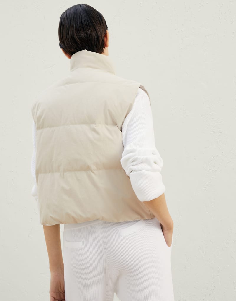 BRUNELLO CUCINELLI WOMEN'S SOFT STONE QUILTED SLEEVELESS JACKET