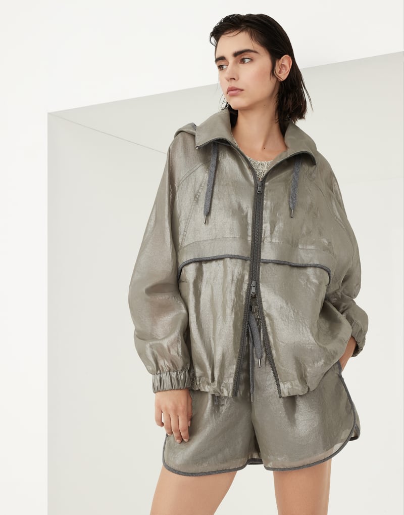 BRUNELLO CUCINELLI WOMEN'S LIGHT GREEN RELAXED JACKET