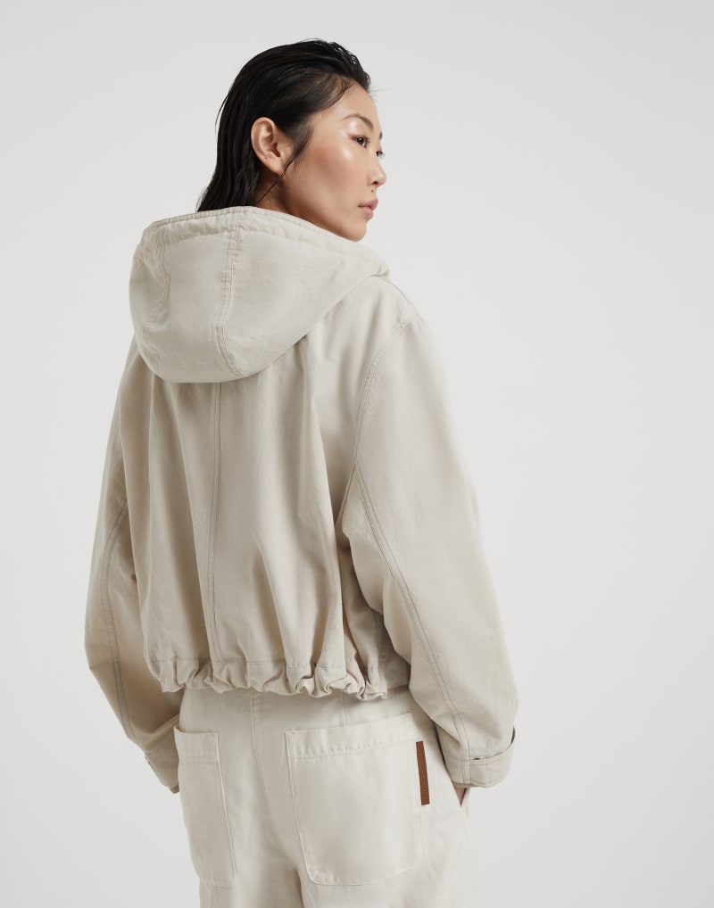 BRUNELLO CUCINELLI WOMEN'S LIGHT BEIGE COTTON JACKET