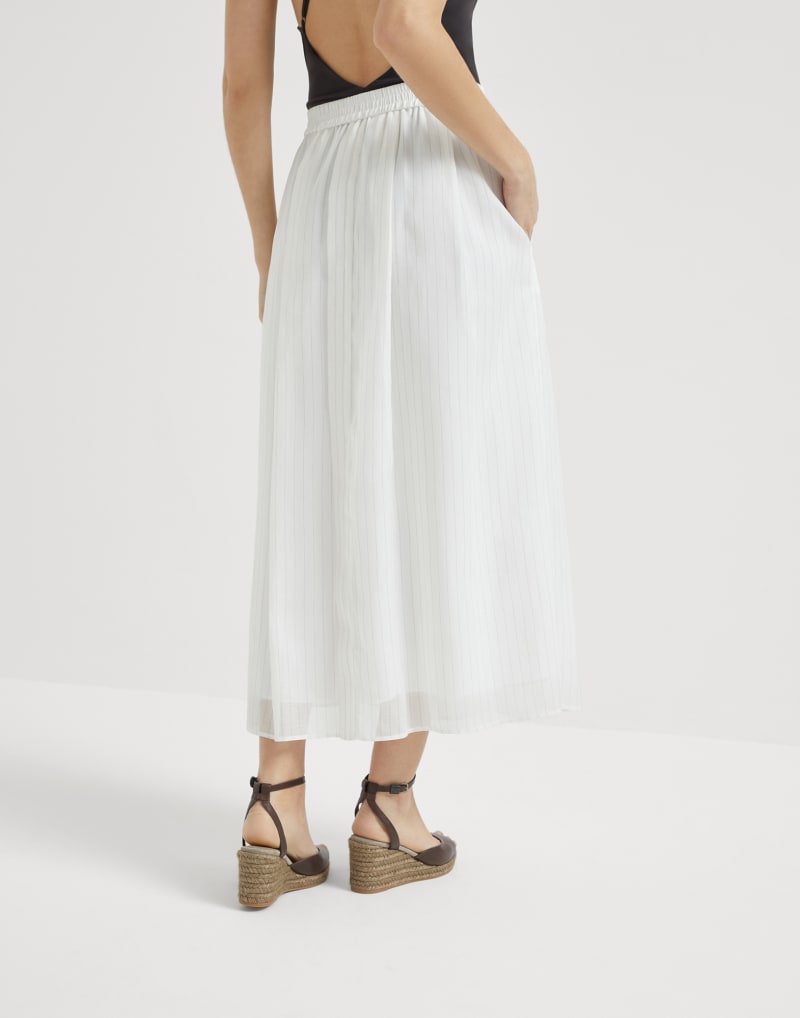 BRUNELLO CUCINELLI WOMEN'S WHITE MIDI SKIRT