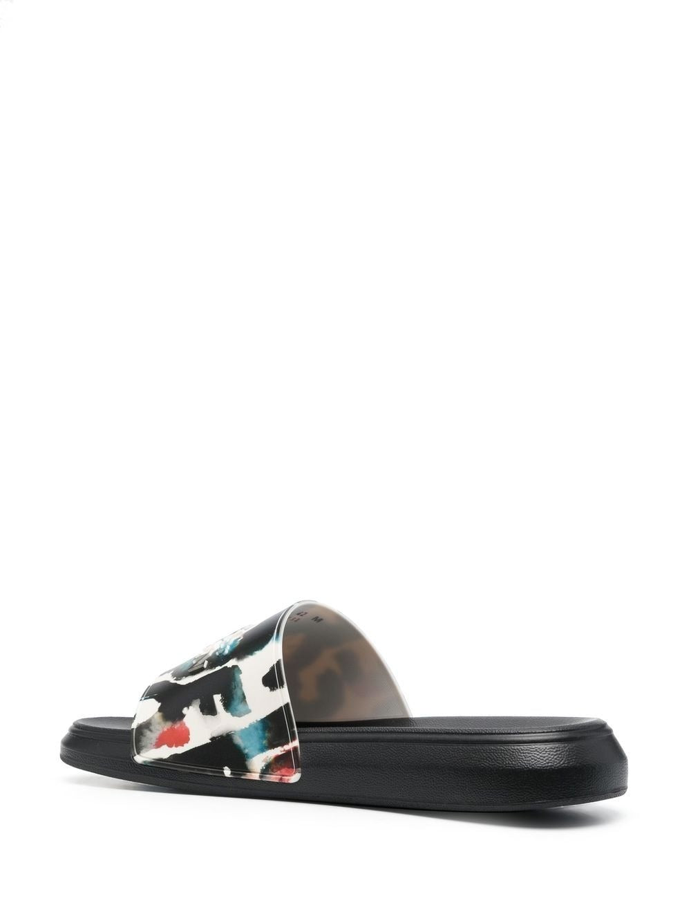 Alexander McQueen  graphic logo print pool slides