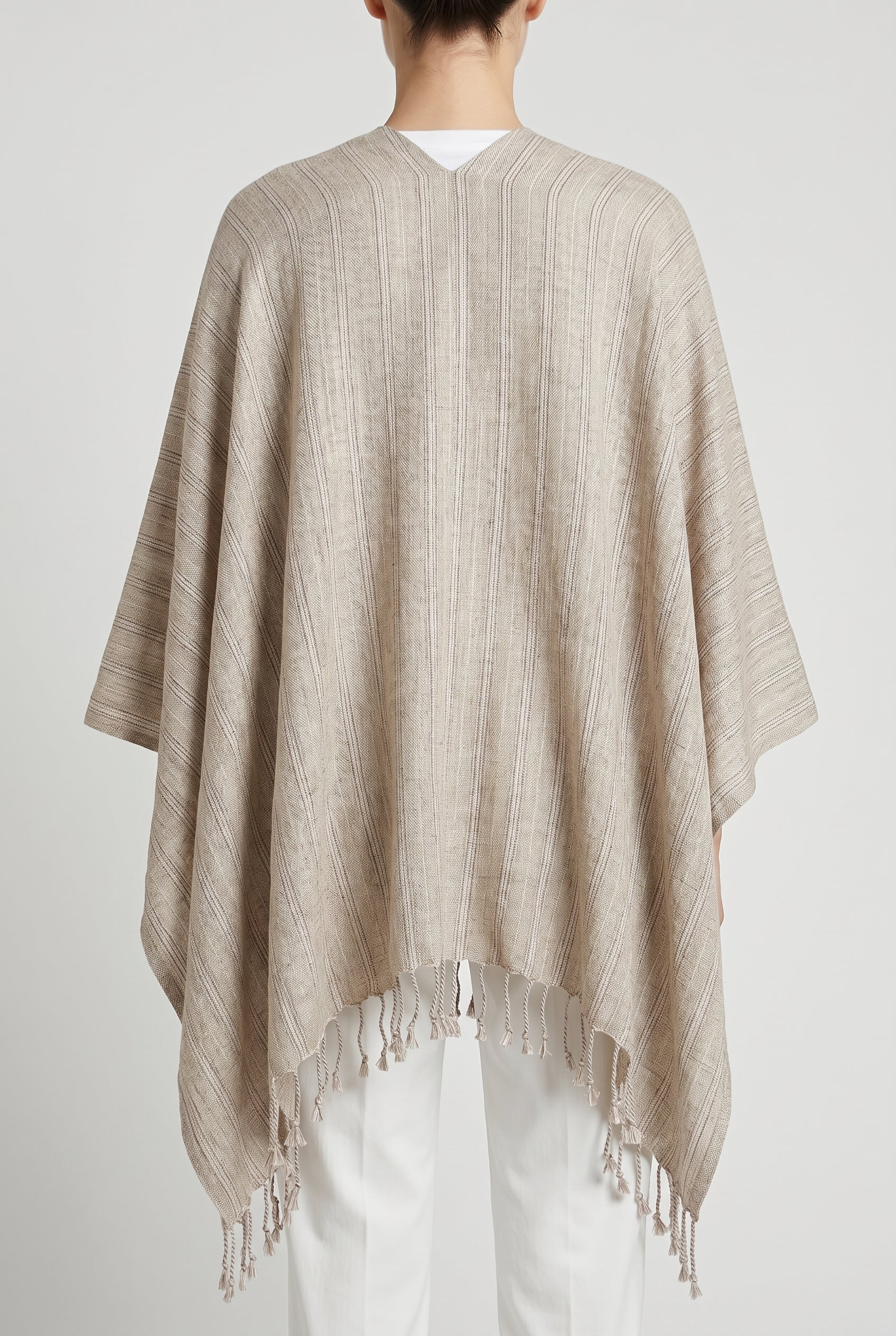 BRUNELLO CUCINELLI WOMEN'S BEIGE LINEN BLEND SCARF