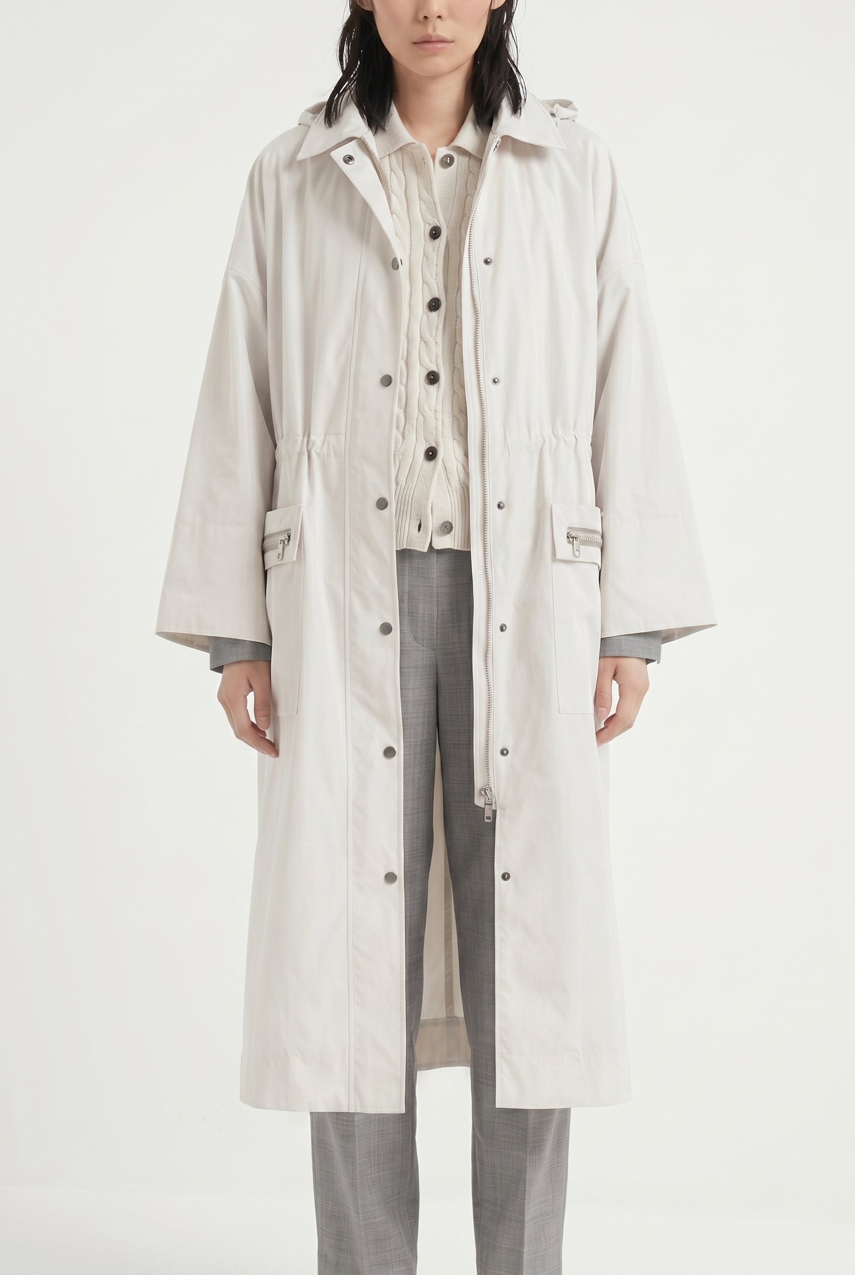 BRUNELLO CUCINELLI WOMEN'S OFF WHITE RELAXED JACKET