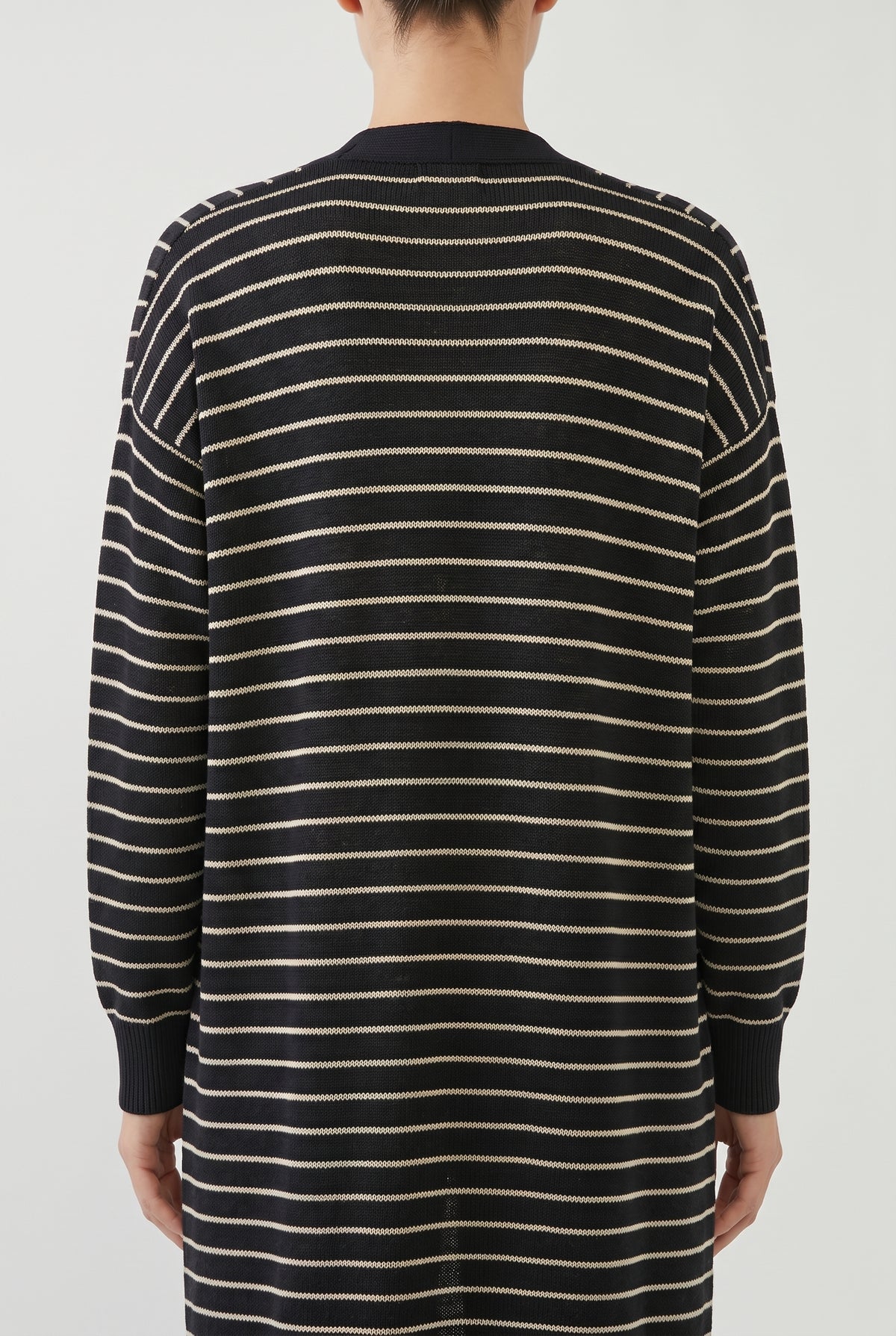 BRUNELLO CUCINELLI WOMEN'S BLACK STRIPED COTTON SWEATER