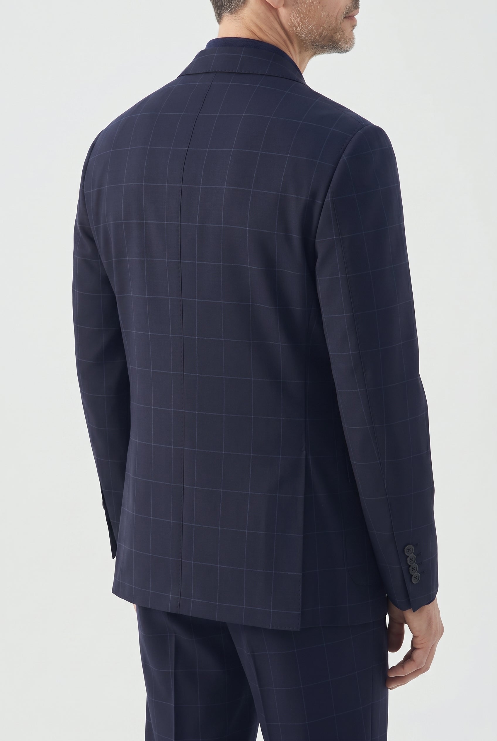 BRUNELLO CUCINELLI MEN'S NAVY WOOL TAILORED JACKET