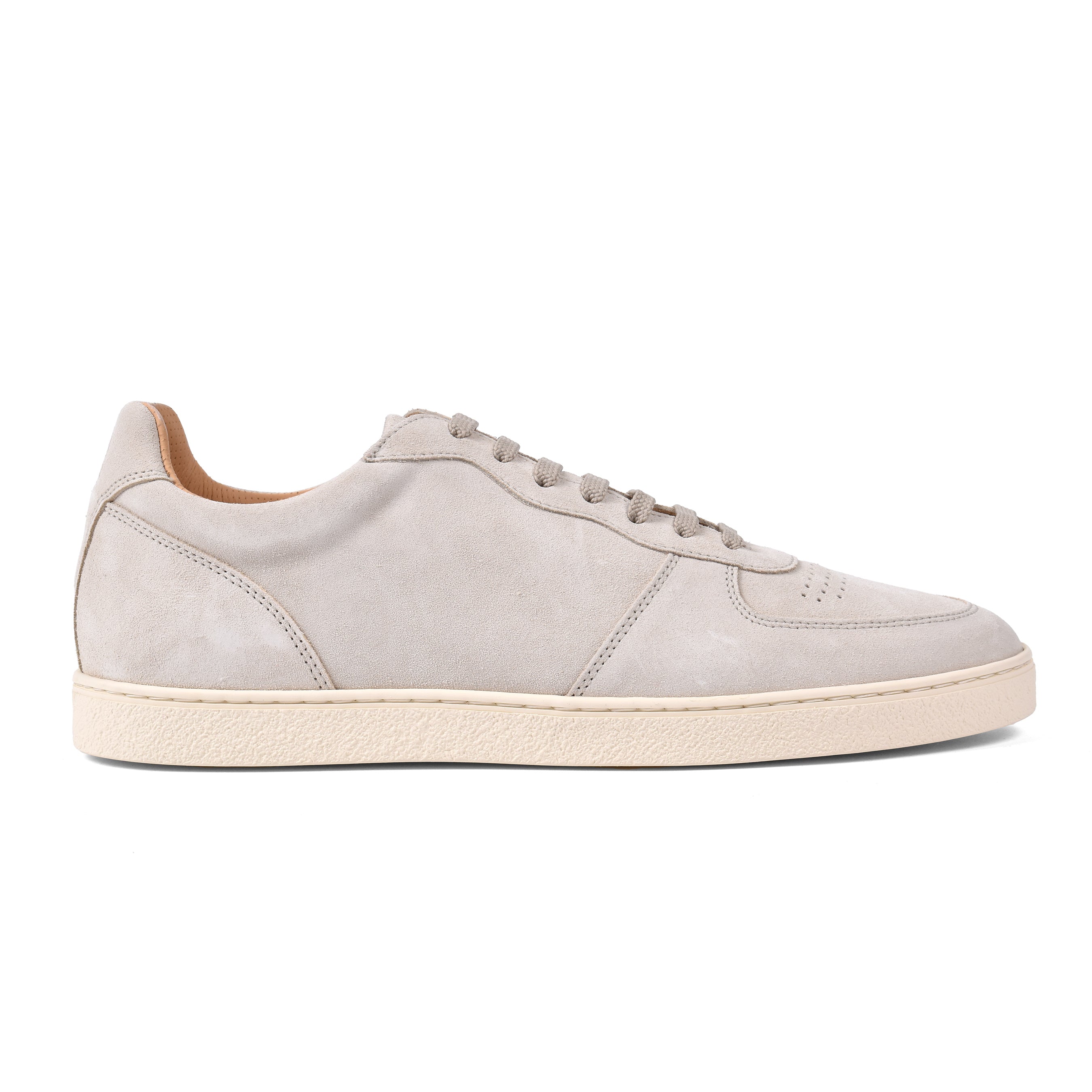 BRUNELLO CUCINELLI MEN'S BEIGE SUEDE LOW TOP SHOES