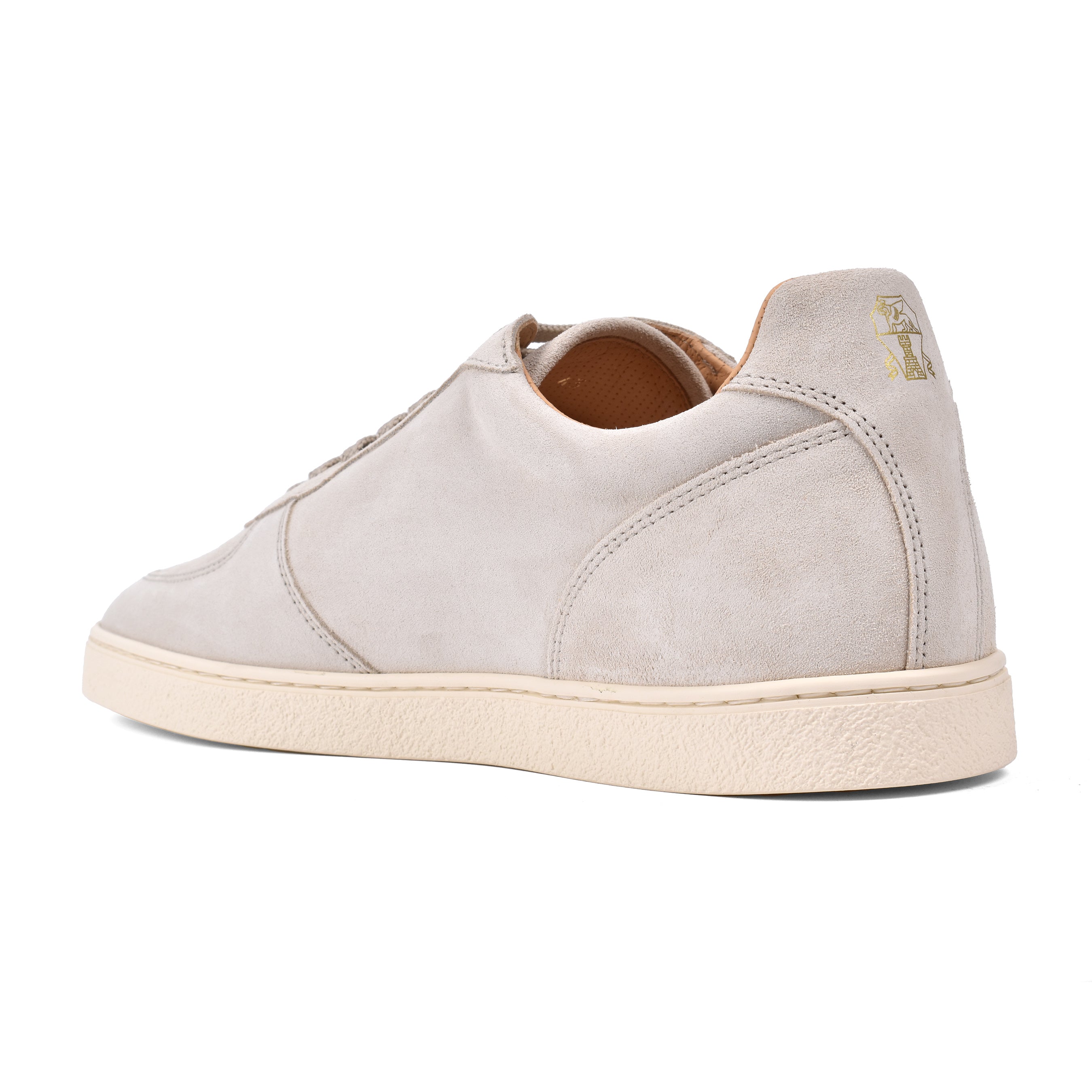 BRUNELLO CUCINELLI MEN'S BEIGE SUEDE LOW TOP SHOES