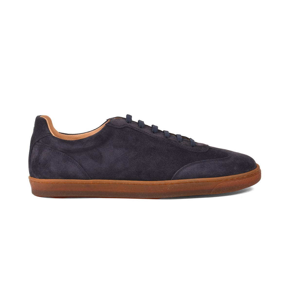 BRUNELLO CUCINELLI MEN'S NAVY SUEDE CASUAL SHOES