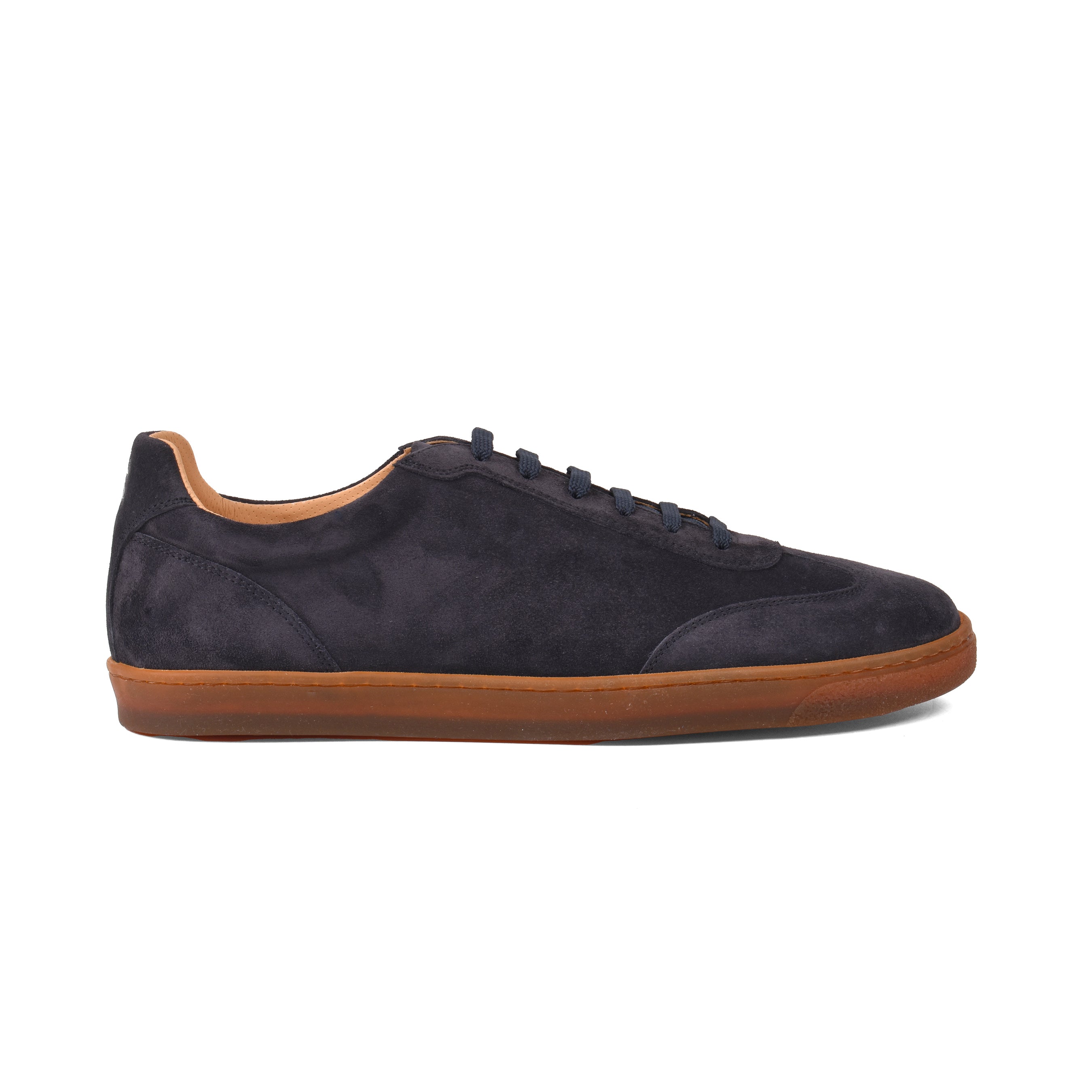 BRUNELLO CUCINELLI MEN'S NAVY SUEDE CASUAL SHOES