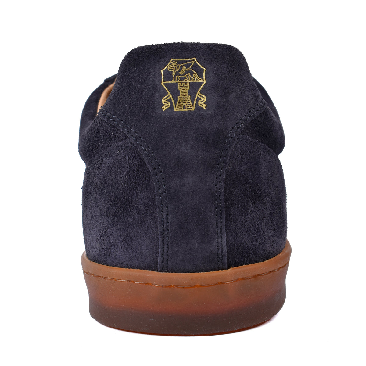 BRUNELLO CUCINELLI MEN'S NAVY SUEDE CASUAL SHOES