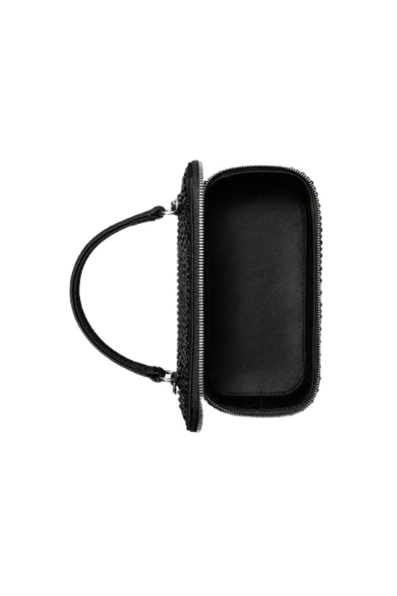 Tory Burch Kira Satin Hot Fix Vanity Case Black 169788-001