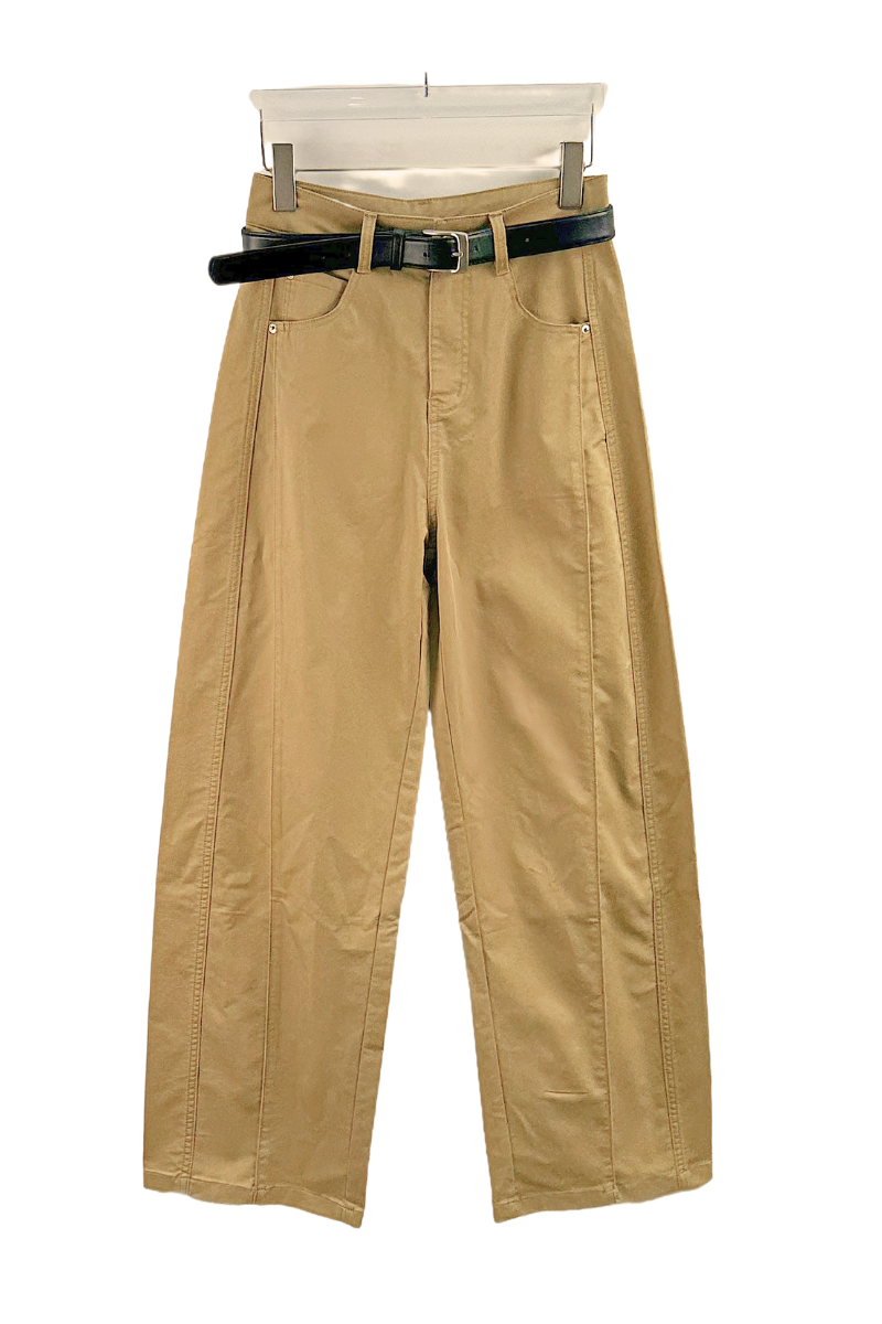 Max Simple Lyocell Arc Pants Khaki