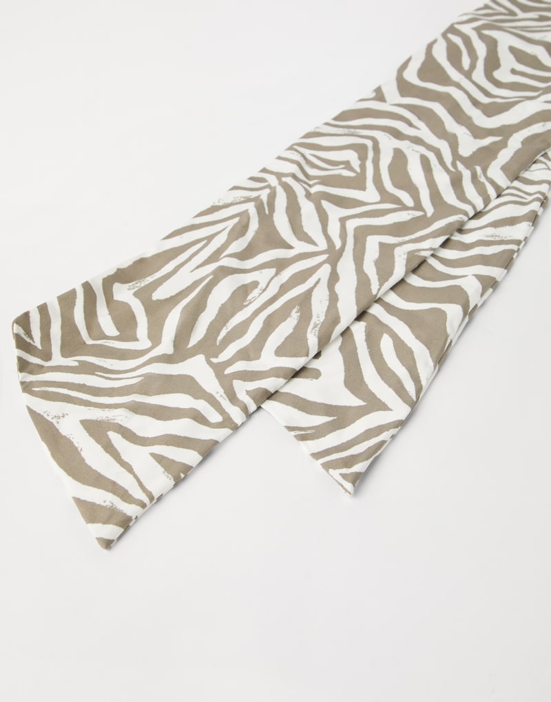 BRUNELLO CUCINELLI WOMEN'S BEIGE PRINTED COTTON SCARF