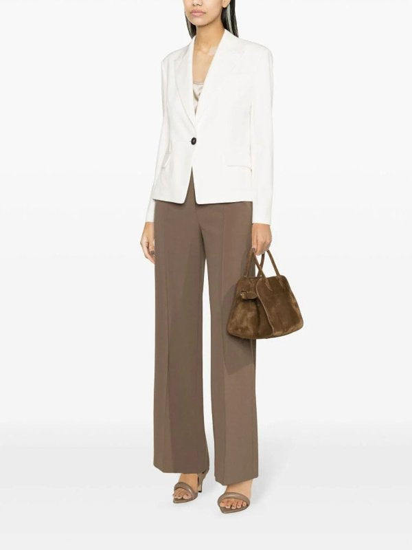 BRUNELLO CUCINELLI WOMEN'S WHITE TAILORED COTTON JACKET