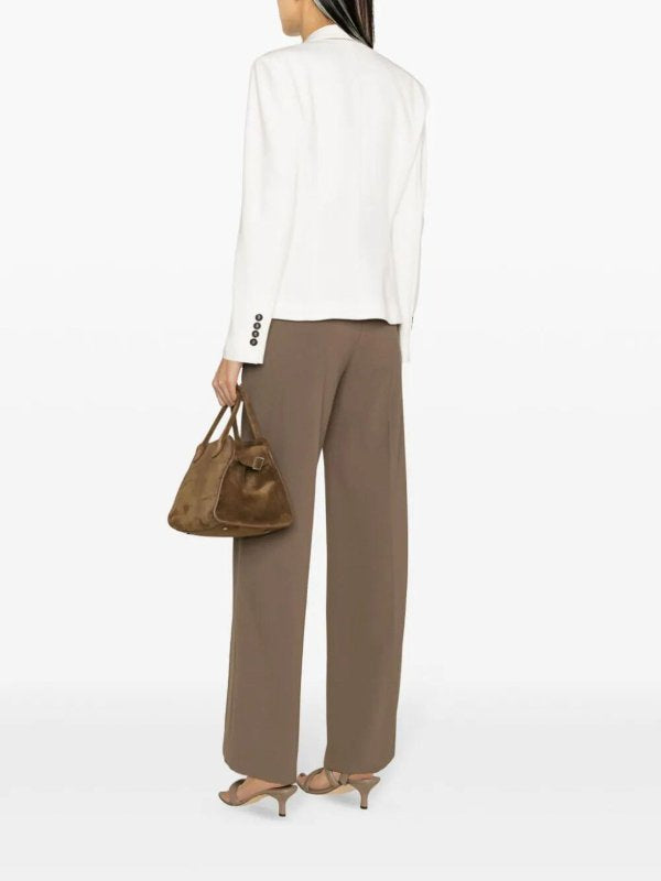 BRUNELLO CUCINELLI WOMEN'S WHITE TAILORED COTTON JACKET