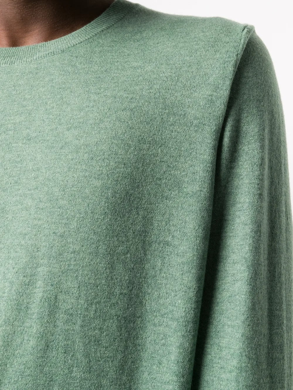 BRUNELLO CUCINELLI MEN'S LIGHT GREEN WOOL SWEATER