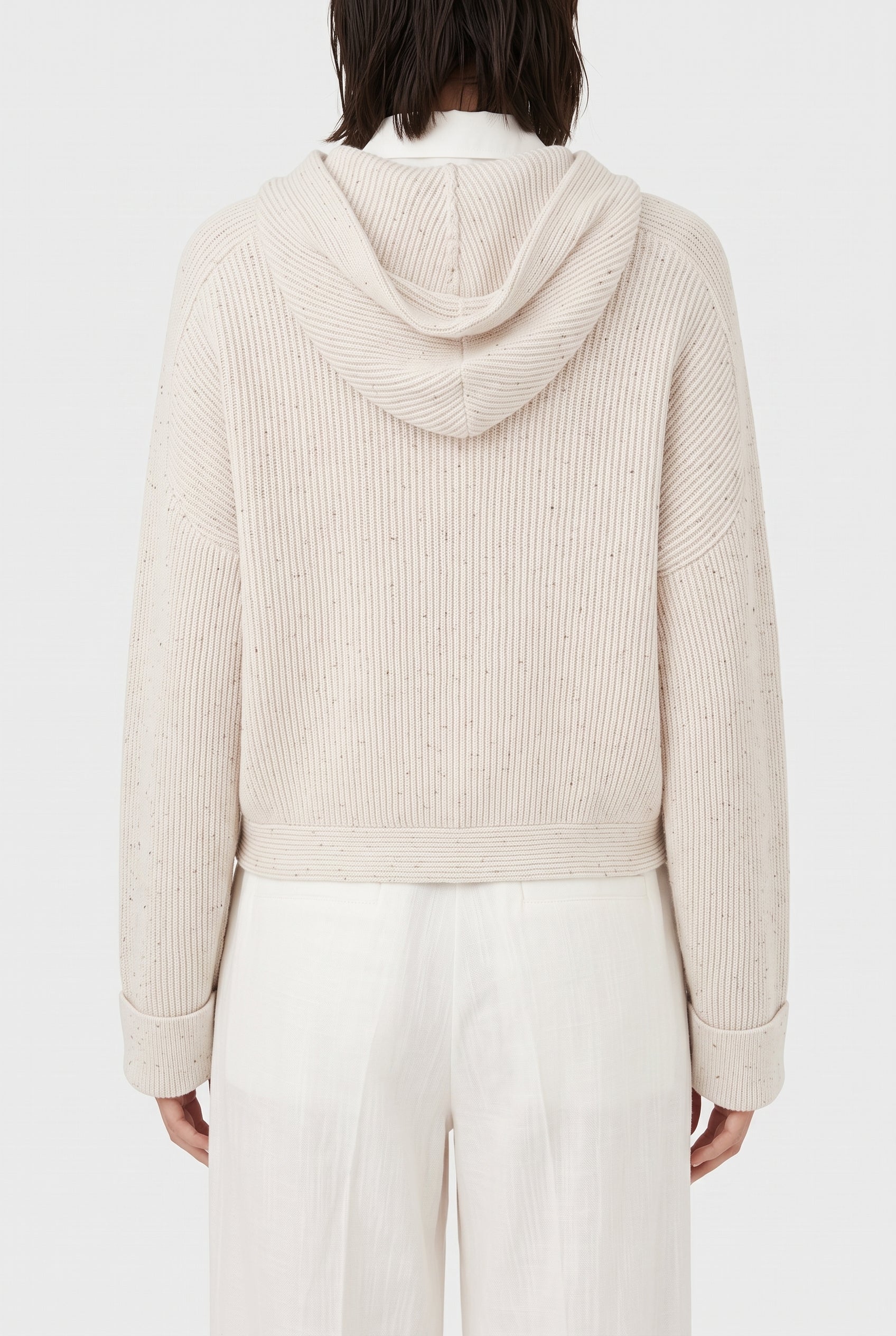 BRUNELLO CUCINELLI WOMEN'S LIGHT BEIGE KNITTED JACKET
