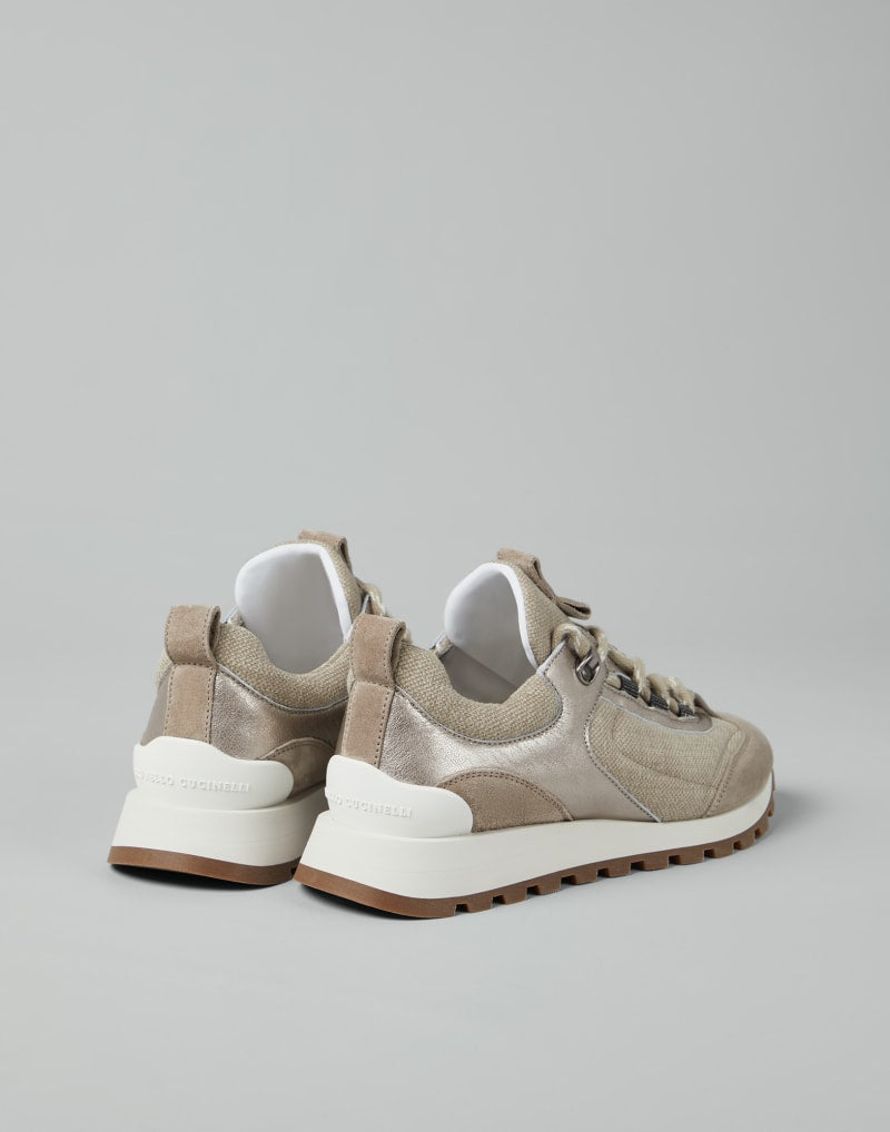 BRUNELLO CUCINELLI WOMEN'S BEIGE LEATHER CASUAL SHOES