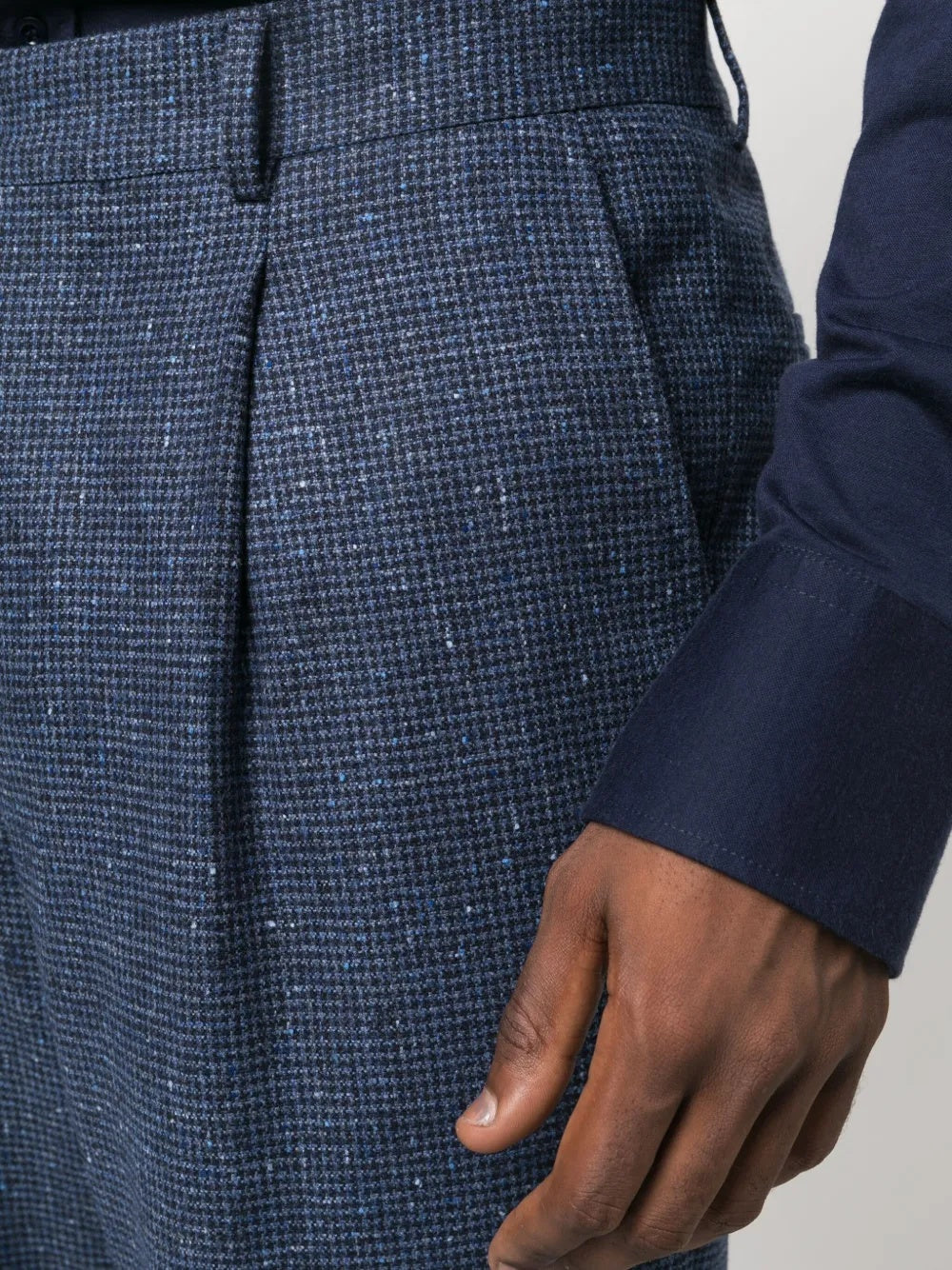 BRUNELLO CUCINELLI MEN'S BLUE WOOL TAILORED SUIT
