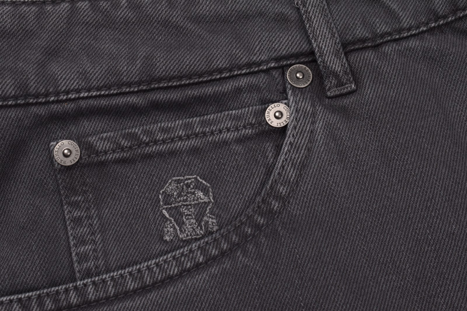 BRUNELLO CUCINELLI MEN'S 100% COTTON 5 POCKET LEISURE FIT DENIM PANTS