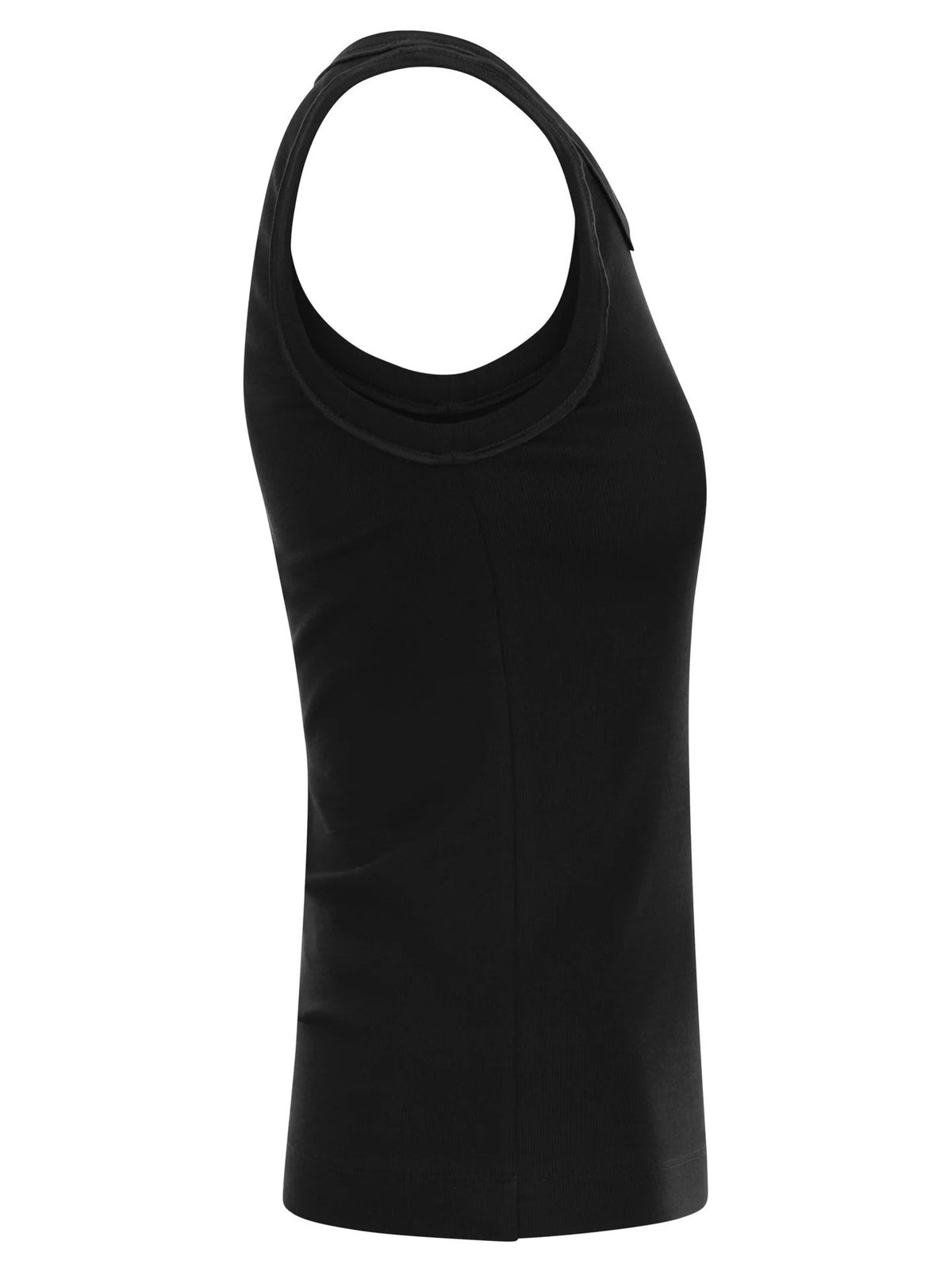 BRUNELLO CUCINELLI WOMEN'S BLACK FITTED TANK TOP