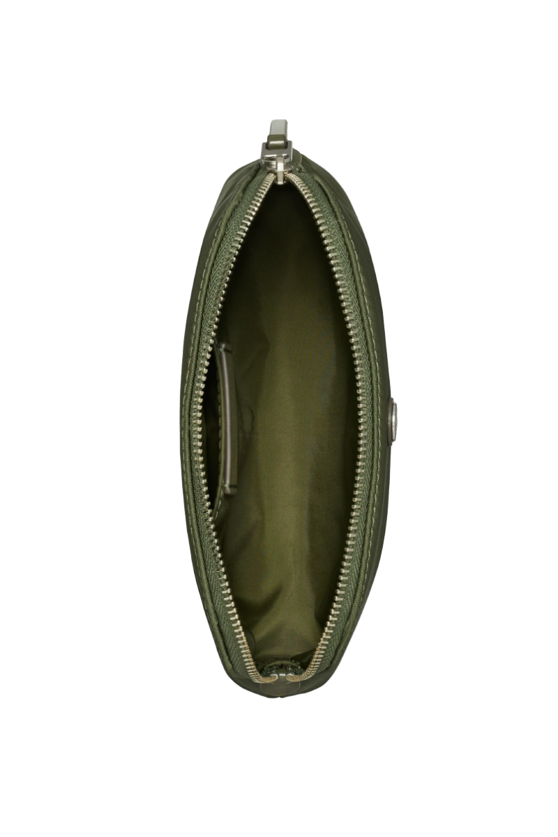 Tory Burch Small Dome Nylon Cosmetic Case in Grape Leaf