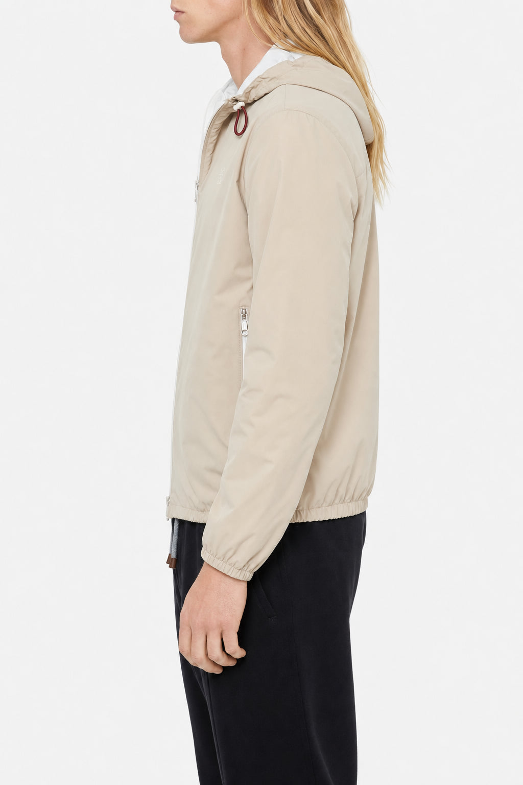 BRUNELLO CUCINELLI MEN'S LIGHT BEIGE CASUAL JACKET