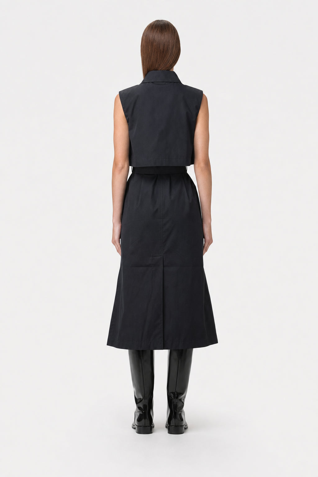 BURBERRY WOMEN'S BLACK SLEEVELESS TRENCH DRESS