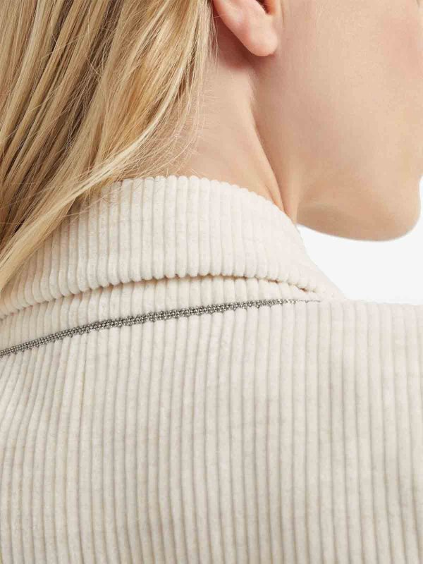 BRUNELLO CUCINELLI WOMEN'S OFF WHITE DOUBLE BREASTED JACKET