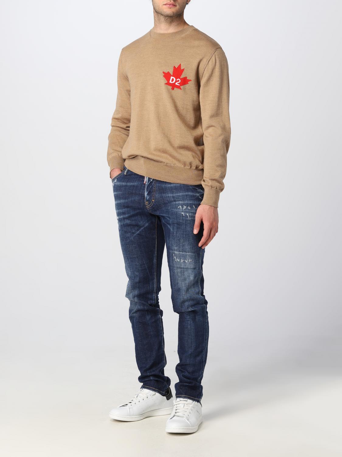 DSQUARED2 MEN'S DARK BLUE DISTRESSED JEANS
