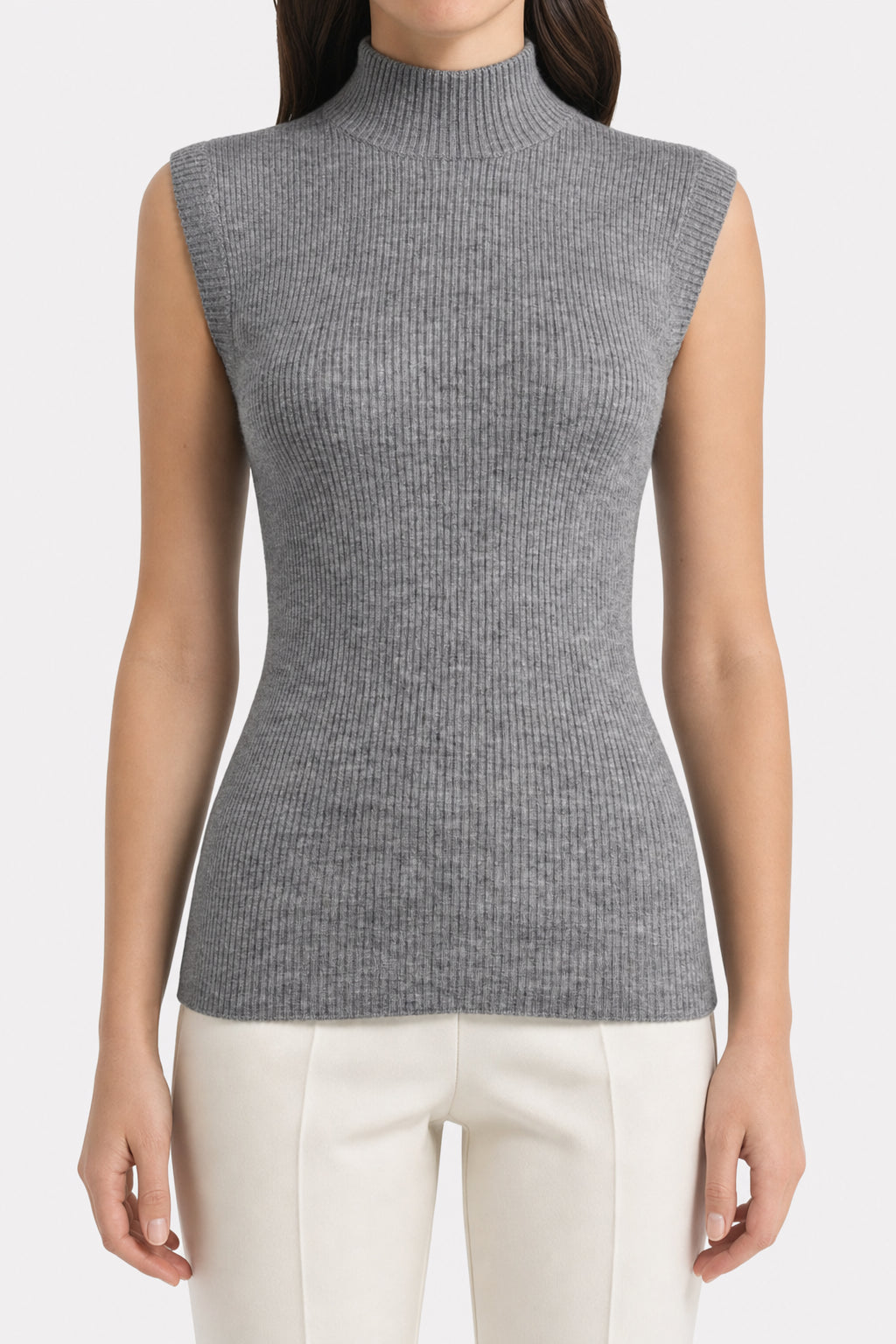 BRUNELLO CUCINELLI WOMEN'S GREY SILK LINEN SWEATER