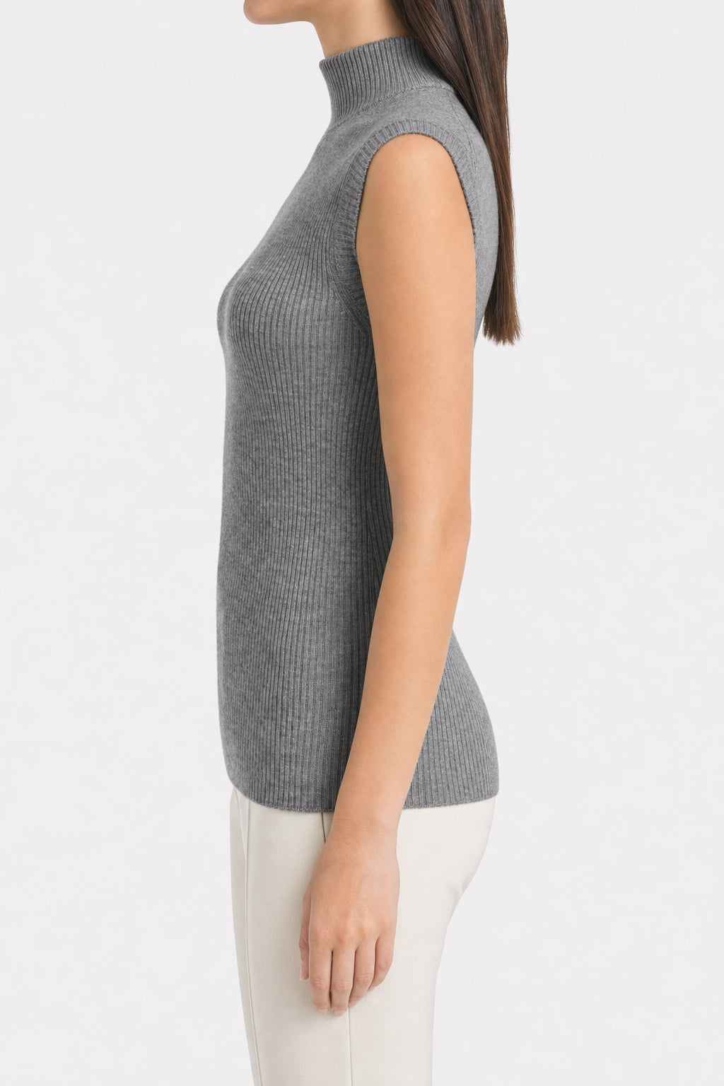 BRUNELLO CUCINELLI WOMEN'S GREY SILK LINEN SWEATER