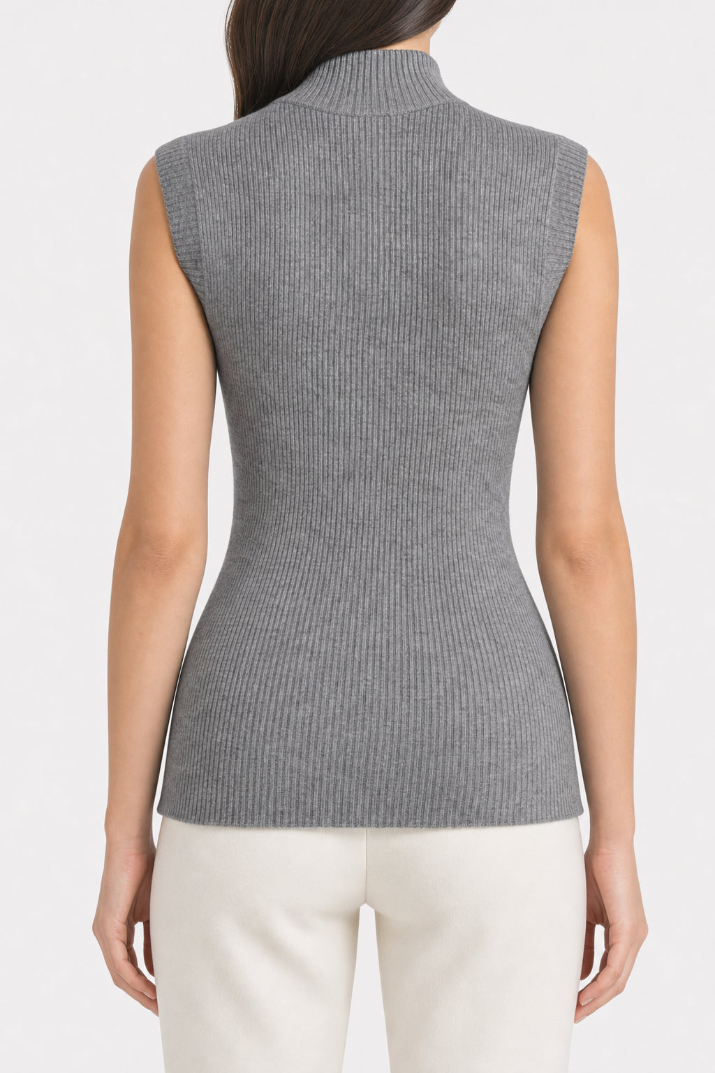 BRUNELLO CUCINELLI WOMEN'S GREY SILK LINEN SWEATER
