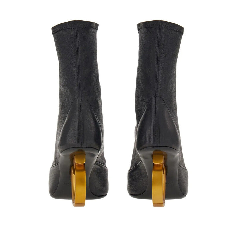 FERRAGAMO WOMEN'S BLACK LAMBSKIN POINTED SHOES