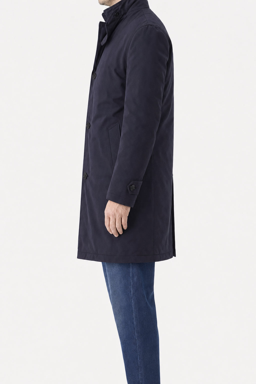 BRUNELLO CUCINELLI MEN'S DARK BLUE COTTON JACKET