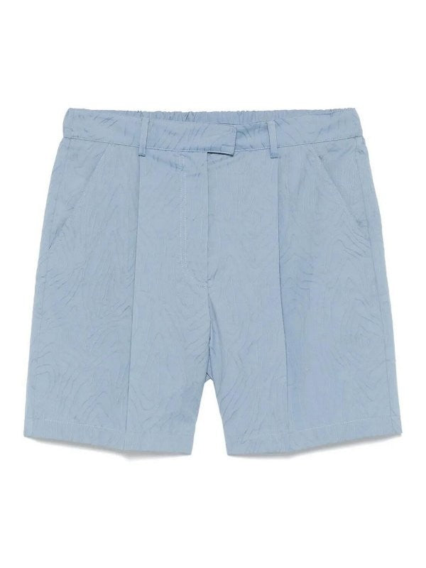BRUNELLO CUCINELLI WOMEN'S LIGHT BLUE COTTON SHORTS